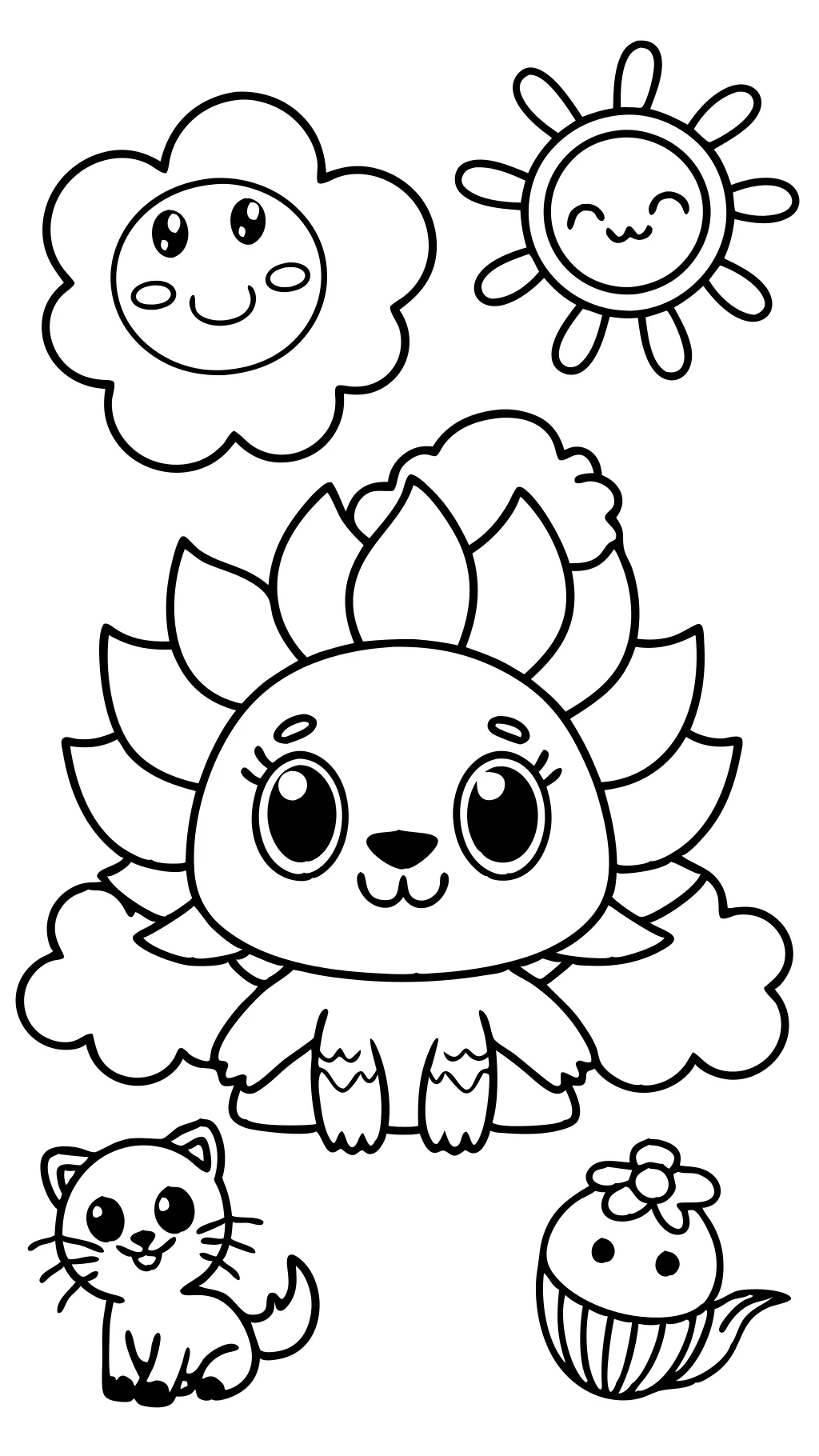 easy cute coloring pages